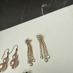 Dangle Drop Pierced Earrings Lot Of 3 Rhinestone Mix Some Bead Photo 11