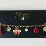 Thalia Sodi Multi Charm Faux Pearl Bumblebee Red Rose Gold-tone Anklet Bracelet Photo 1