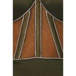 Retrofête Retrofete Ludlow Dress in Army Green Large New Womens Crystal Mini Cocktail Photo 3