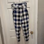 7th Avenue Design Studio Madie Pant Womens‎ 12 Blue Houndstooth Paper Bag NWT Photo 6