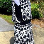 Enfocus Studio En Focus Studio Print Black and White Perfect Fit Dress 6 Photo 2