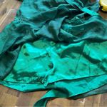 Victoria's Secret  Gold Label Emerald Green Slip Chemis  Built in Shorts Sheer L Photo 12