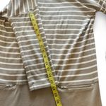 Joan Vass Tan and White Striped Pocketed Tunic Dress Medium Photo 5