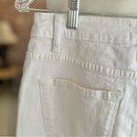 Sonoma  Skirt Denim Fray Release Hem A-Line White 8 Stretch Party Work Trendy Mod Photo 8