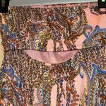 LOVE, FIRE STRAPLESS PINK PAISLEY MAXI DRESS ELASTIC TOP PEEP HOLE ON BACK CUTE Photo 7