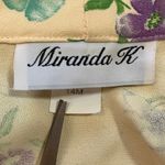 Vintage Miranda K Blazer Yellow Floral Detail Short Sleeve Structured Jacket Purple Size 14 Photo 8