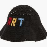 Vanessa Arizaga Art Crochet Bucket Hat, Black New w/Tag SOLD OUT Photo 0