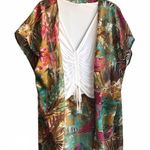 Floral Tropical Jungle Open Front Kimono Duster Pink Size undefined Photo 2