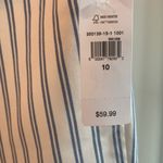 Gap NWT  Signature Skinny Ankle Blue & White Double Pinstripe Pants Women’s Sz 10 Photo 3