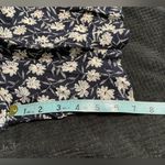 Tres Paquette Navy/White Floral Flowy Shorts Pleated‎ Pockets Elastic Size M Blue Size M Photo 7