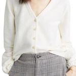 NEW Madewell White Crop Top Cardigan Photo 0