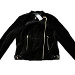 Ralph Lauren Lauren  Stretch-Velvet Moto Jacket Cotton, Size 16 NEW Retail $295 Photo 1