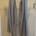 ZARA Black and White Striped Scarf Photo 0