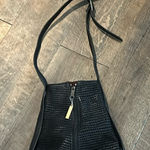 Sondra Roberts  Bucket Zip Purse Red Suede Snake Skin Pattern Button Closure‎ Photo 0