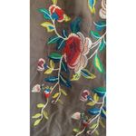 Entro  Womens Small Brown Long‎ Sleeve Embroidered Back Boho Photo 2