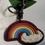 Coach  Rainbow Leather Bag Charm Photo 0
