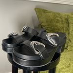 Aerosoles  Shoes Women’s 9.5 Chance Black Leather Slide Platform Sandal Photo 7