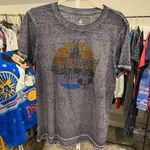  Parks Walt Disney World Castle Mickey Navy Blue Burnout Retro Tee T-Shirt Photo 0