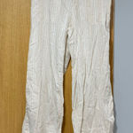 Just living Cream Striped Pants - Size Medium Photo 0