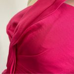 BCBGMAXAZRIA Dress One Shoulder Cocktail Pink Begonia Front Bow Sz 6 Mini Palais Photo 8