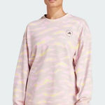 Adidas by Stella McCartney‎ TrueCasuals Zebra Printed Crewneck Sweatshirt Medium Pink Photo 0