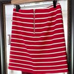 Banana Republic  Striped Pencil Skirt Size Petite 2 Red/White Photo 1