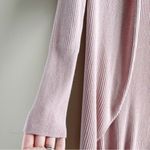 Leith  Ribbed Shawl Cocoon Open Front Cardigan Sweater in Dusty Rose Pink, XS‎ Photo 8
