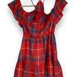 Tularosa Red Plaid Ruffle Mini Dress Halter Picnic Summer Revolve Small Photo 0