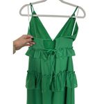 Lovers + Friends  Women's Brexley Ruffle Viridian Green Midi Dress, Size M, NWT Photo 4