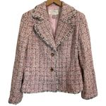 Doncaster Blazer Silk Blend Tweed Long Sleeve Multi-Color Women’s Size 10 Photo 0