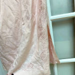 Jessica Howard Vintage  Pink Linen Embroidered Beaded Midi Dress Size 12 Large Photo 10