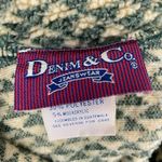 Vintage 90s Womens Fair Isle Moose Christmas Fleece Shirt Jacket Shacket Medium Green Photo 6