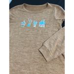 Womens Cactus Print Long Sleeve Brown Tunic Top Casual Cute‎ size M Size M Photo 2