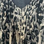 Bar III Women's XS Sleeveless Black White Animal Print Dress Elastic Waistband Photo 5