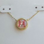 Kendra Scott Ivory Mother Of Pearl 14K Baseball Game Day Necklace W/Dust Bag! Photo 2