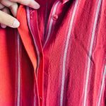 Blu Dahlia Button Front Dress Red orange white Striped in size L Size L Photo 5