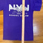 Hanes NYU School of Law T-Shirt Purple Small Gender Neutral Short Sleeve Graphic  Photo 2