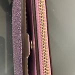 Kate Spade Burgess Court Small Slim Bifold Wallet Glitter Lilac Pink Purple Photo 13