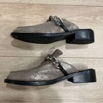 Free People NEW  Vida Tan Metallic Chain Leather Mules Women’s Size 36 Photo 6