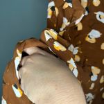 Equipment  Tortoise Shell Brown Flower Print Lorainna Silk Mini Dress size Medium Photo 14