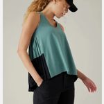 Athleta NWOT Swing Forward Pleated Tank Top Deep Ocean Teal XS Photo 1