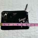 Victoria's Secret  Black Pouch with Pink Text Cosmetic Bag Photo 2