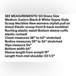 SO  Dress Size Medium Juniors Black & White Gypsy Style Scoop Neckline New Photo 9