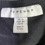 Topshop  Puff Sleeve Organza Crop Top Womens 8 Black Gothcore Feminine Whimsygoth Photo 5