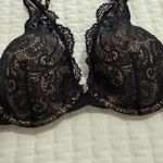Third Love Black & Nude 32C 1/2 Lace Contour Plunge Bra Missing Pads Size undefined Photo 6
