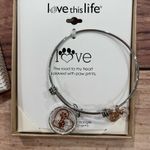 Love this life  Pawprint Stainless Steel Bangle Photo 1