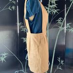 Mod Ref  Camel jumper Denim Overalls Skirt Size Large juniors Photo 5