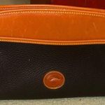 Dooney & Bourke Vintage Black and Brown Classic Zip Two Tone Leather Finish Photo 0