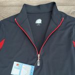 EIS Cool Sun Shirt Long Sleeve 1/4 Zip Equestrian Shirt Black Red Size‎ Small Photo 3