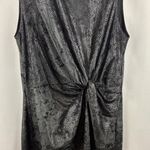 Molly Bracken  Black Textured Midi Dress Photo 3